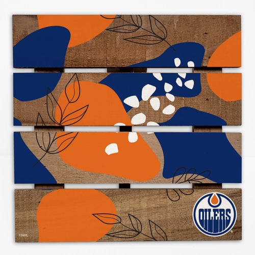 Wholesale NHL / H2222-Abstract Floral Trivet Hot Plate / H2222-Edmonton Oilers