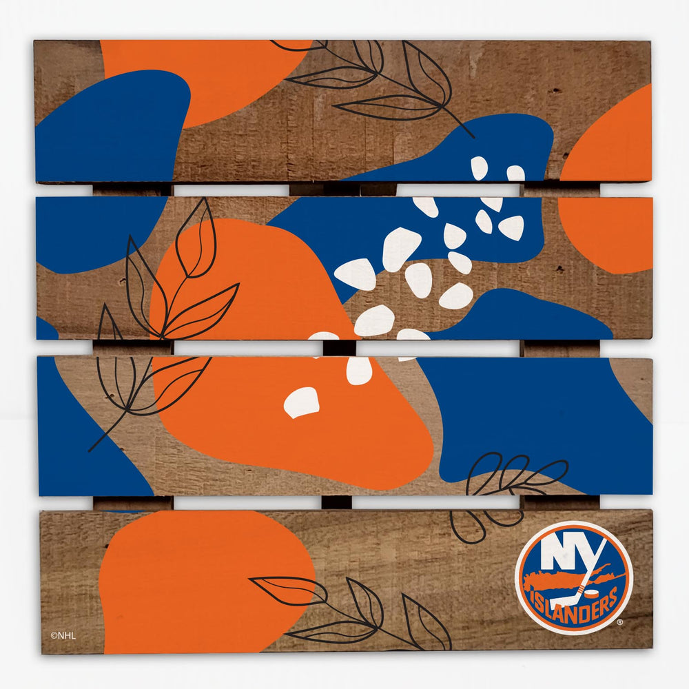 Wholesale NHL / H2222-Abstract Floral Trivet Hot Plate / H2222-New York Islanders