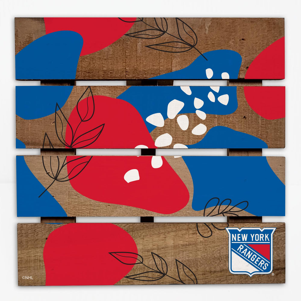 Wholesale NHL / H2222-Abstract Floral Trivet Hot Plate / H2222-New York Rangers