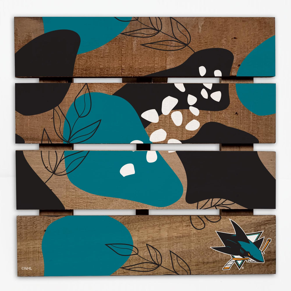 Wholesale NHL / H2222-Abstract Floral Trivet Hot Plate / H2222-San Jose Sharks