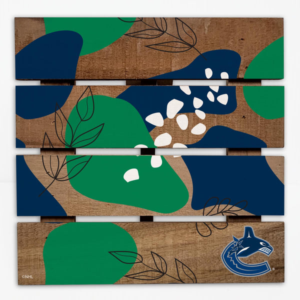 Wholesale NHL / H2222-Abstract Floral Trivet Hot Plate / H2222-Vancouver Canucks