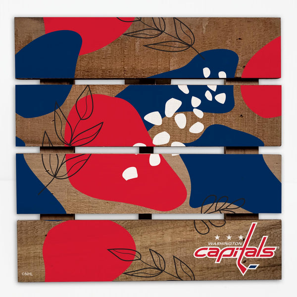 Wholesale NHL / H2222-Abstract Floral Trivet Hot Plate / H2222-Washington Capitals