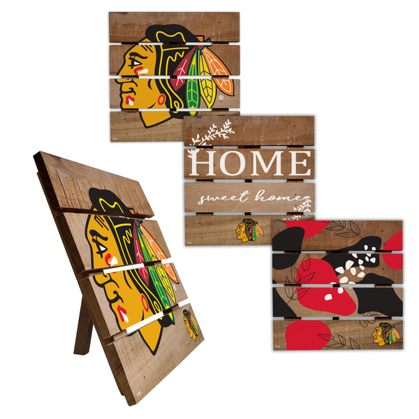 Wholesale NHL / H2223-Trivet Hot Plate Set of 4 (2221, 2222, 2122x2) / H2223-Chicago Blackhawks