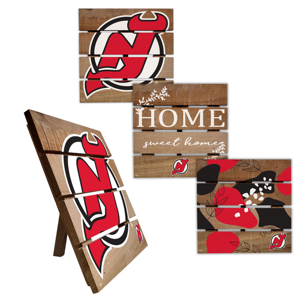 Wholesale NHL / H2223-Trivet Hot Plate Set of 4 (2221, 2222, 2122x2) / H2223-New Jersey Devils