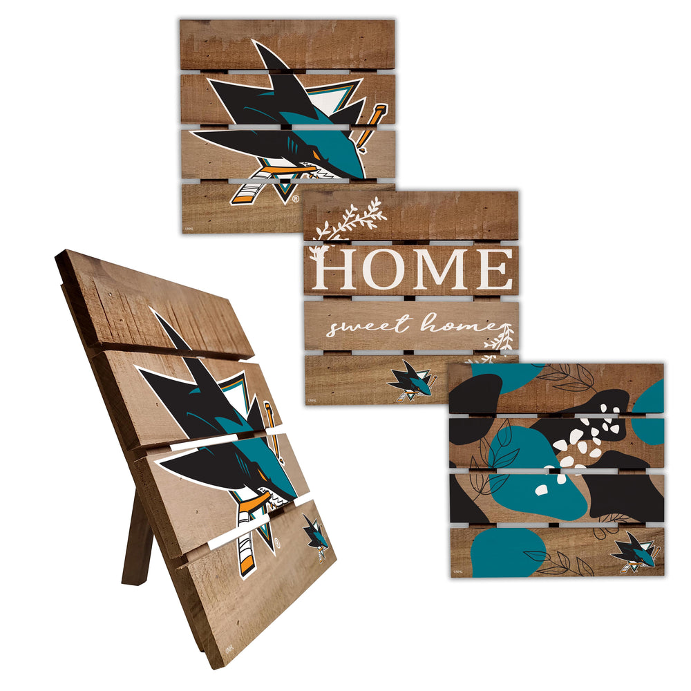 Wholesale NHL / H2223-Trivet Hot Plate Set of 4 (2221, 2222, 2122x2) / H2223-San Jose Sharks