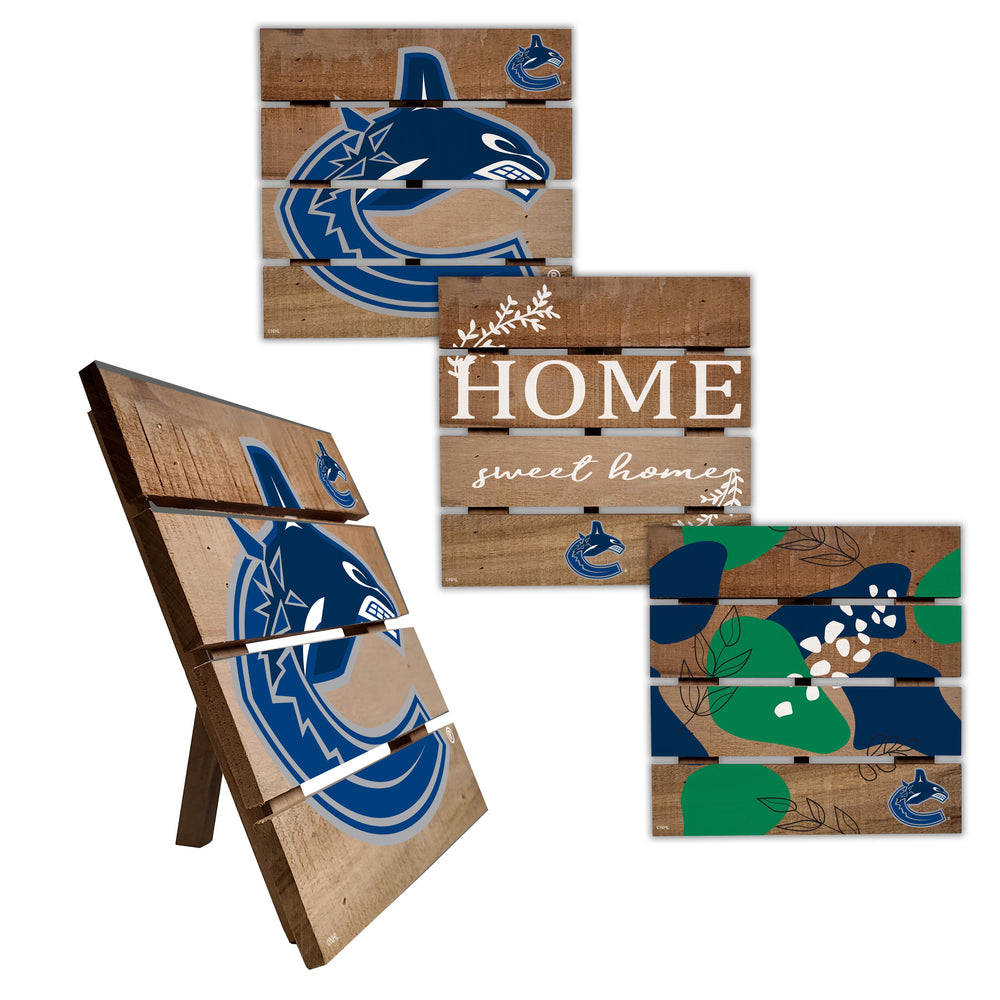 Wholesale NHL / H2223-Trivet Hot Plate Set of 4 (2221, 2222, 2122x2) / H2223-Vancouver Canucks