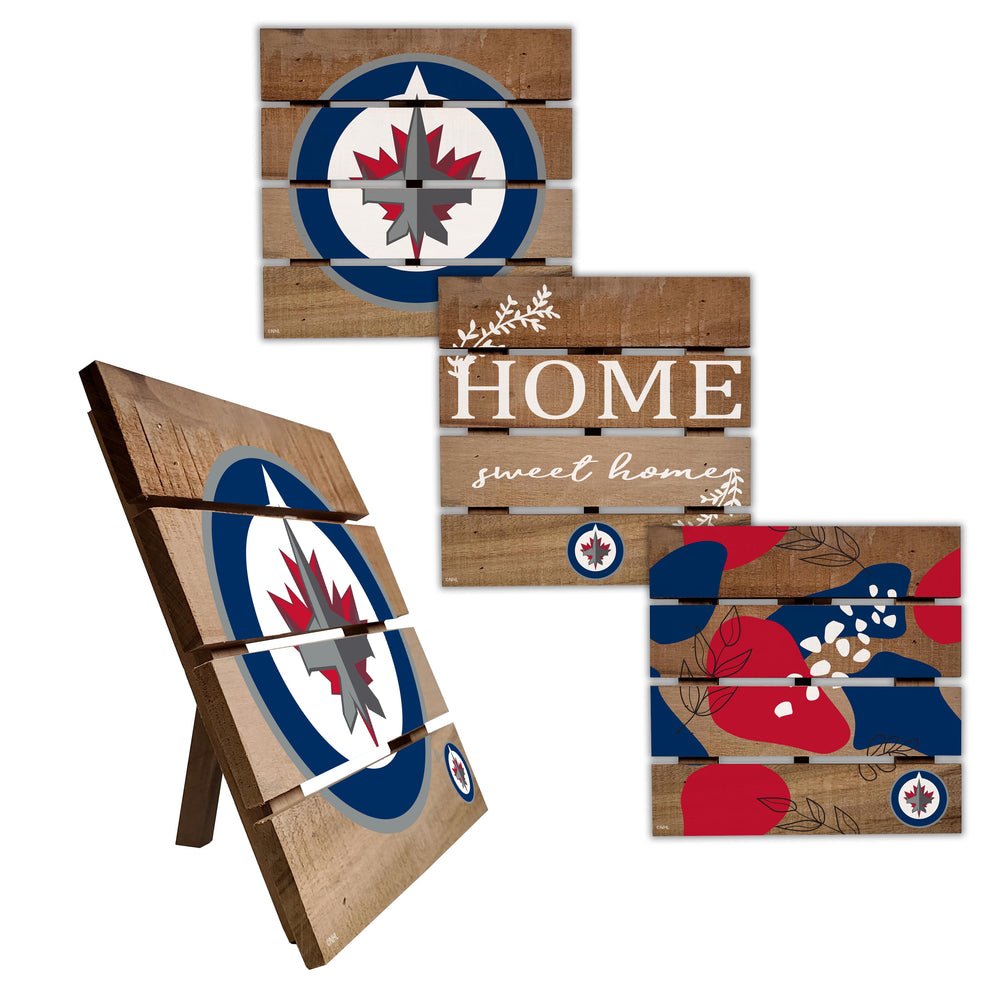 Wholesale NHL / H2223-Trivet Hot Plate Set of 4 (2221, 2222, 2122x2) / H2223-Winnipeg Jets