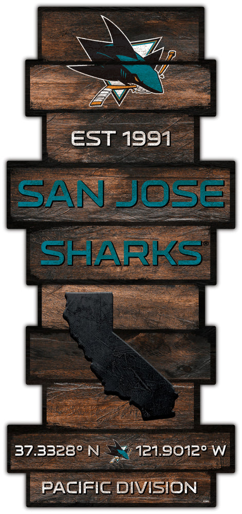 Wholesale NHL / H2225-Wood Celebration Stack / H2225-San Jose Sharks