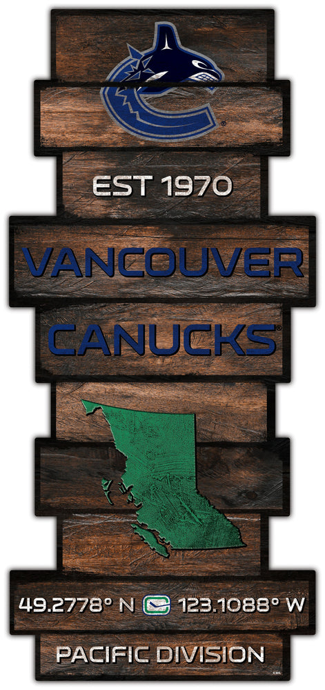 Wholesale NHL / H2225-Wood Celebration Stack / H2225-Vancouver Canucks