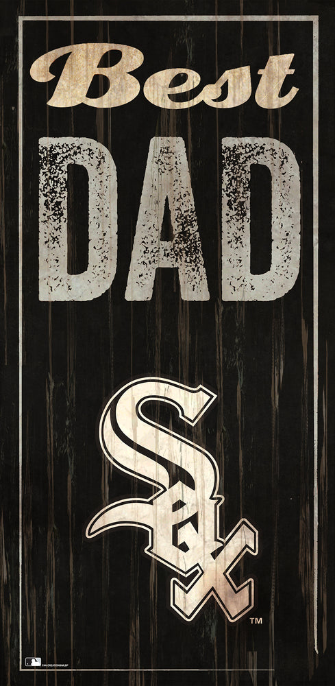 Wholesale MLB0632-Best Dad 6x12 V / M0632-Chicago White Sox