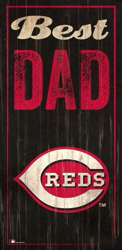 Wholesale MLB0632-Best Dad 6x12 V / M0632-Cincinnati Reds