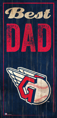 Wholesale MLB0632-Best Dad 6x12 V / M0632-Cleveland Guardians