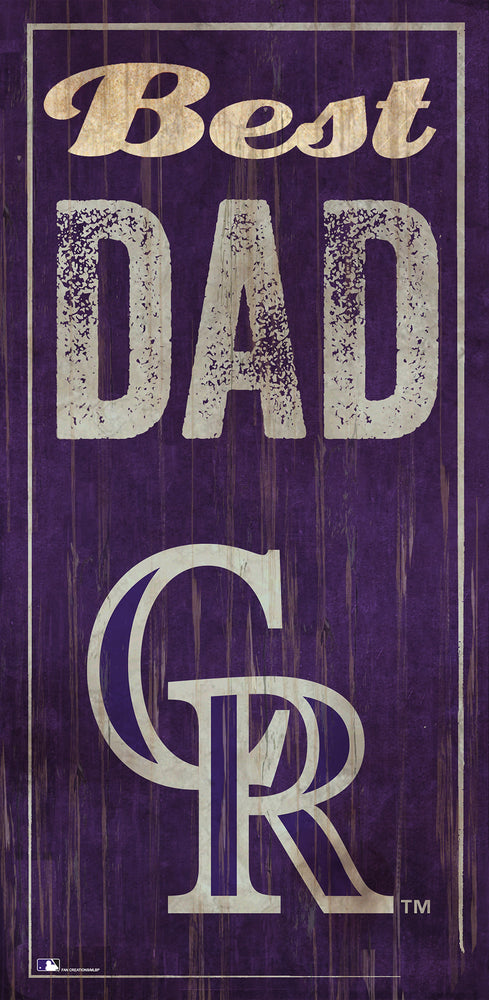 Wholesale MLB0632-Best Dad 6x12 V / M0632-Colorado Rockies