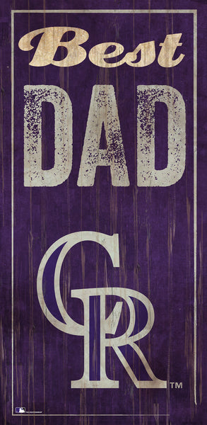 Wholesale MLB0632-Best Dad 6x12 V / M0632-Colorado Rockies