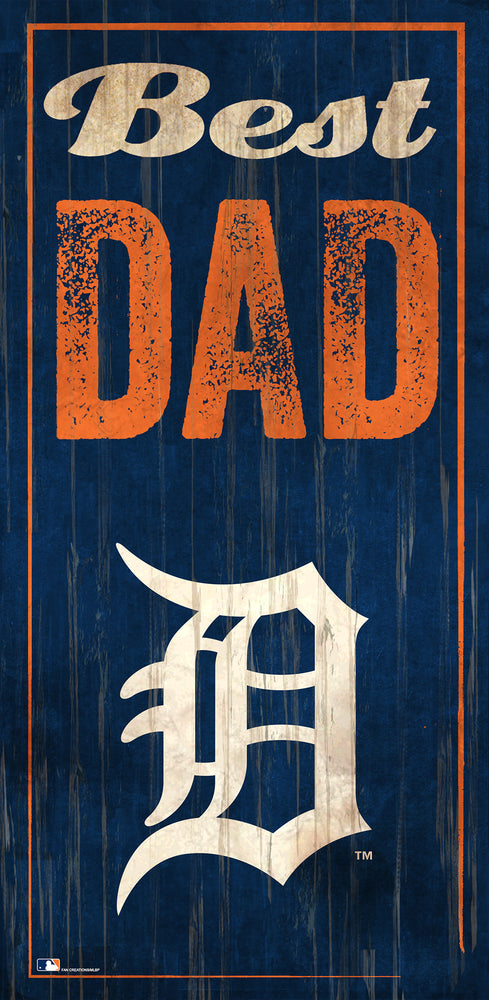 Wholesale MLB0632-Best Dad 6x12 V / M0632-Detroit Tigers