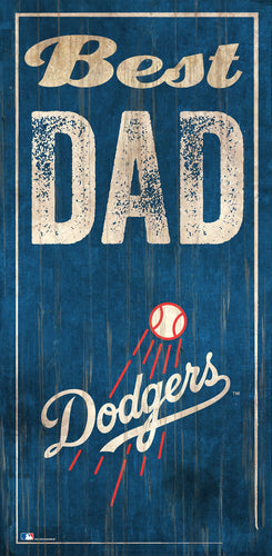 Wholesale MLB0632-Best Dad 6x12 V / M0632-Los Angeles Dodgers