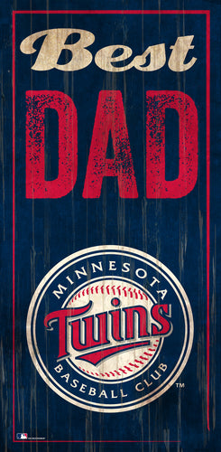 Wholesale MLB0632-Best Dad 6x12 V / M0632-Minnesota Twins