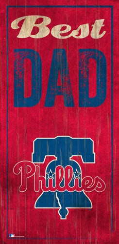 Wholesale MLB0632-Best Dad 6x12 V / M0632-Philadelphia Phillies