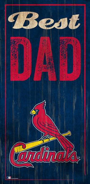 Wholesale MLB0632-Best Dad 6x12 V / M0632-St. Louis Cardinals