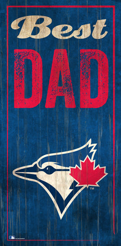 Wholesale MLB0632-Best Dad 6x12 V / M0632-Toronto Blue Jays