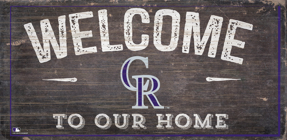 Wholesale MLB0654-Welcome 6x12 H / M0654-Colorado Rockies