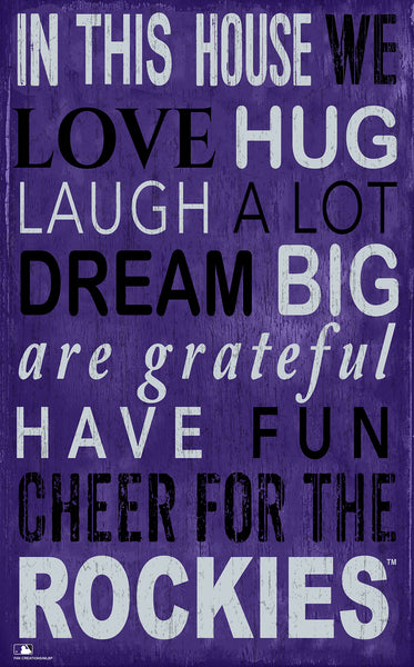Wholesale MLB0725-In This House 11x19 / M0725-Colorado Rockies