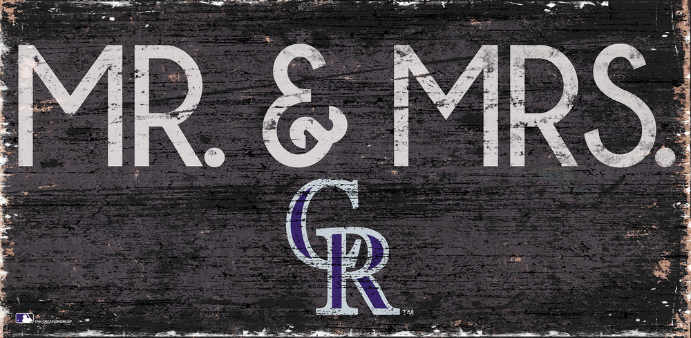 Wholesale MLB0732-Mr & Mrs 6x12 / M0732-Colorado Rockies