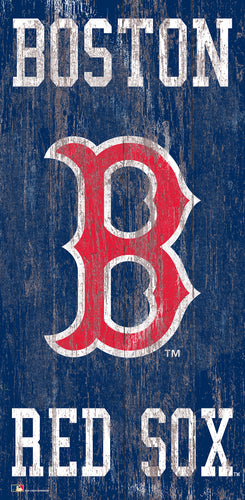 Wholesale MLB0786-Distressed Historic Logo 6x12 / M0786-Boston Red Sox