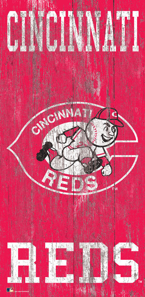 Wholesale MLB0786-Distressed Historic Logo 6x12 / M0786-Cincinnati Reds