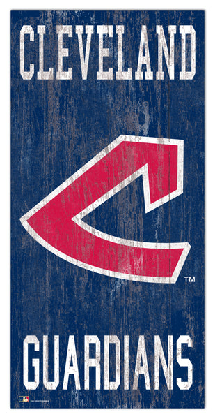 Wholesale MLB0786-Distressed Historic Logo 6x12 / M0786-Cleveland Guardians