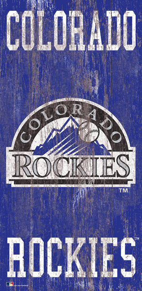 Wholesale MLB0786-Distressed Historic Logo 6x12 / M0786-Colorado Rockies