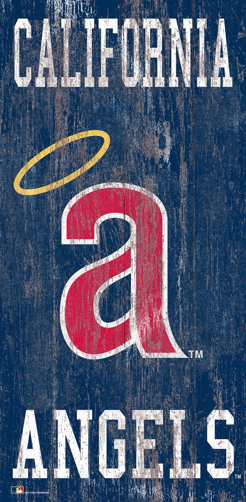 Wholesale MLB0786-Distressed Historic Logo 6x12 / M0786-Los Angeles Angels