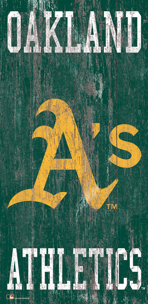 Wholesale MLB0786-Distressed Historic Logo 6x12 / M0786-Oakland Athletics