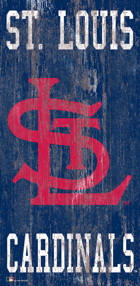 Wholesale MLB0786-Distressed Historic Logo 6x12 / M0786-St. Louis Cardinals
