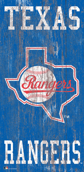 Wholesale MLB0786-Distressed Historic Logo 6x12 / M0786-Texas Rangers