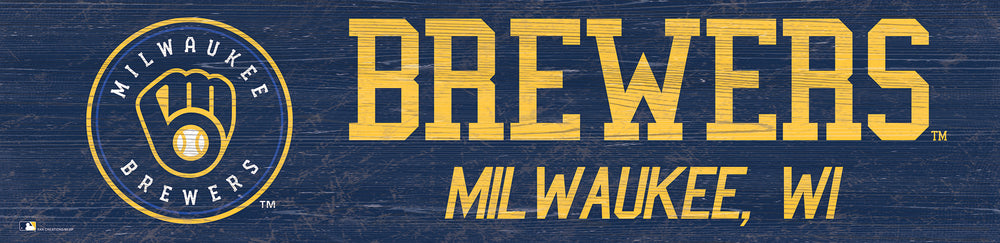 Wholesale MLB0846-Team Name 6x24 / M0846-Milwaukee Brewers