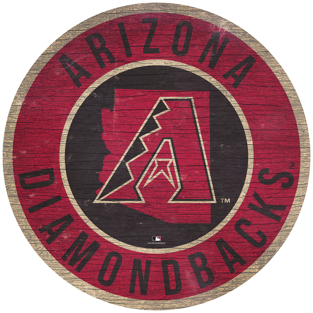Wholesale MLB0866-12in Circle with State / M0866-Arizona Diamondbacks