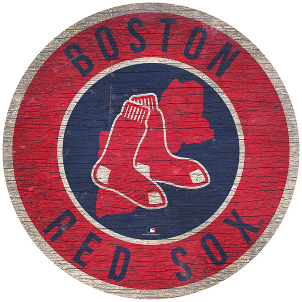 Wholesale MLB0866-12in Circle with State / M0866-Boston Red Sox