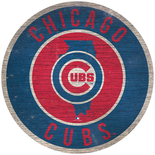 Wholesale MLB0866-12in Circle with State / M0866-Chicago Cubs