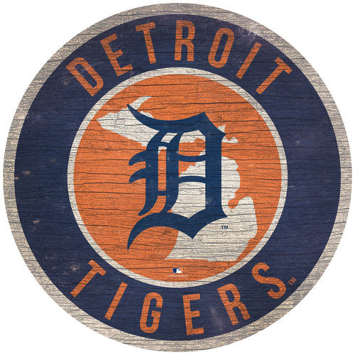 Wholesale MLB0866-12in Circle with State / M0866-Detroit Tigers