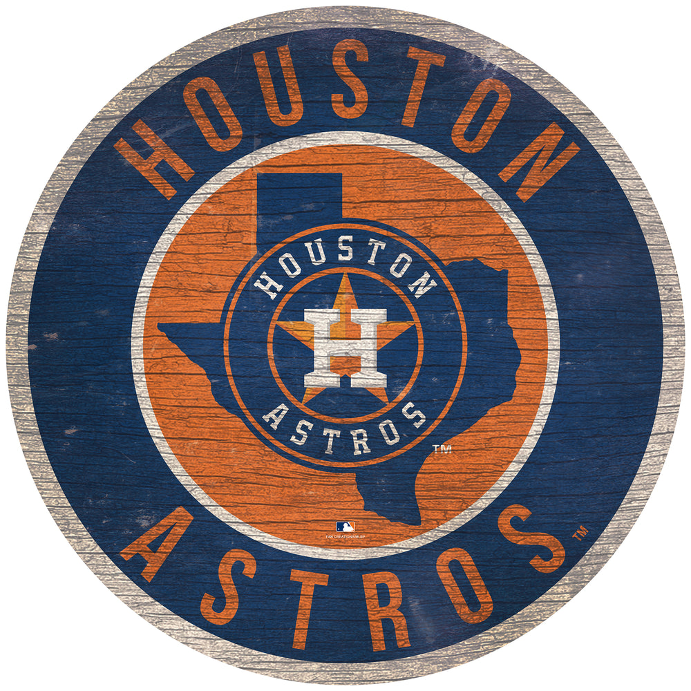 Wholesale MLB0866-12in Circle with State / M0866-Houston Astros