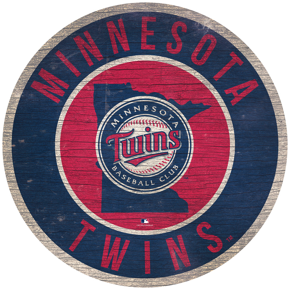 Wholesale MLB0866-12in Circle with State / M0866-Minnesota Twins