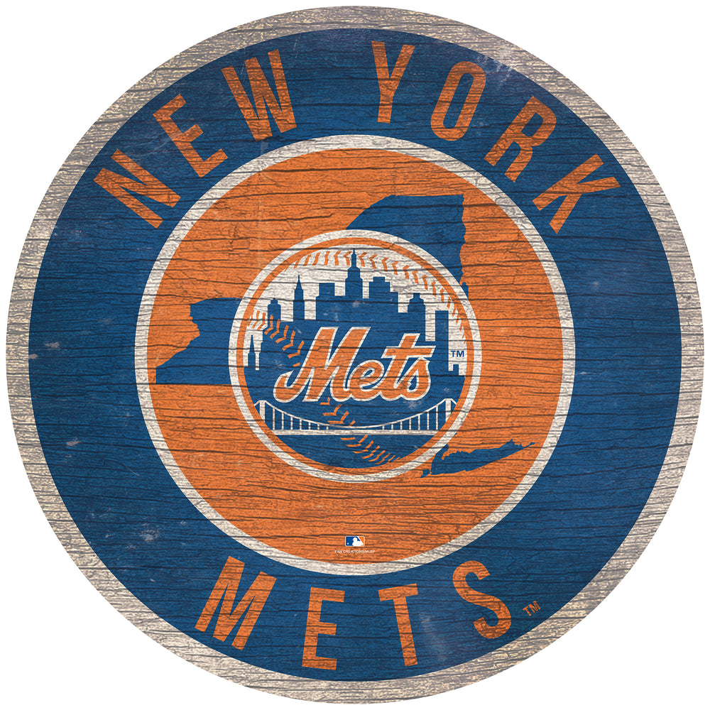 Wholesale MLB0866-12in Circle with State / M0866-New York Mets