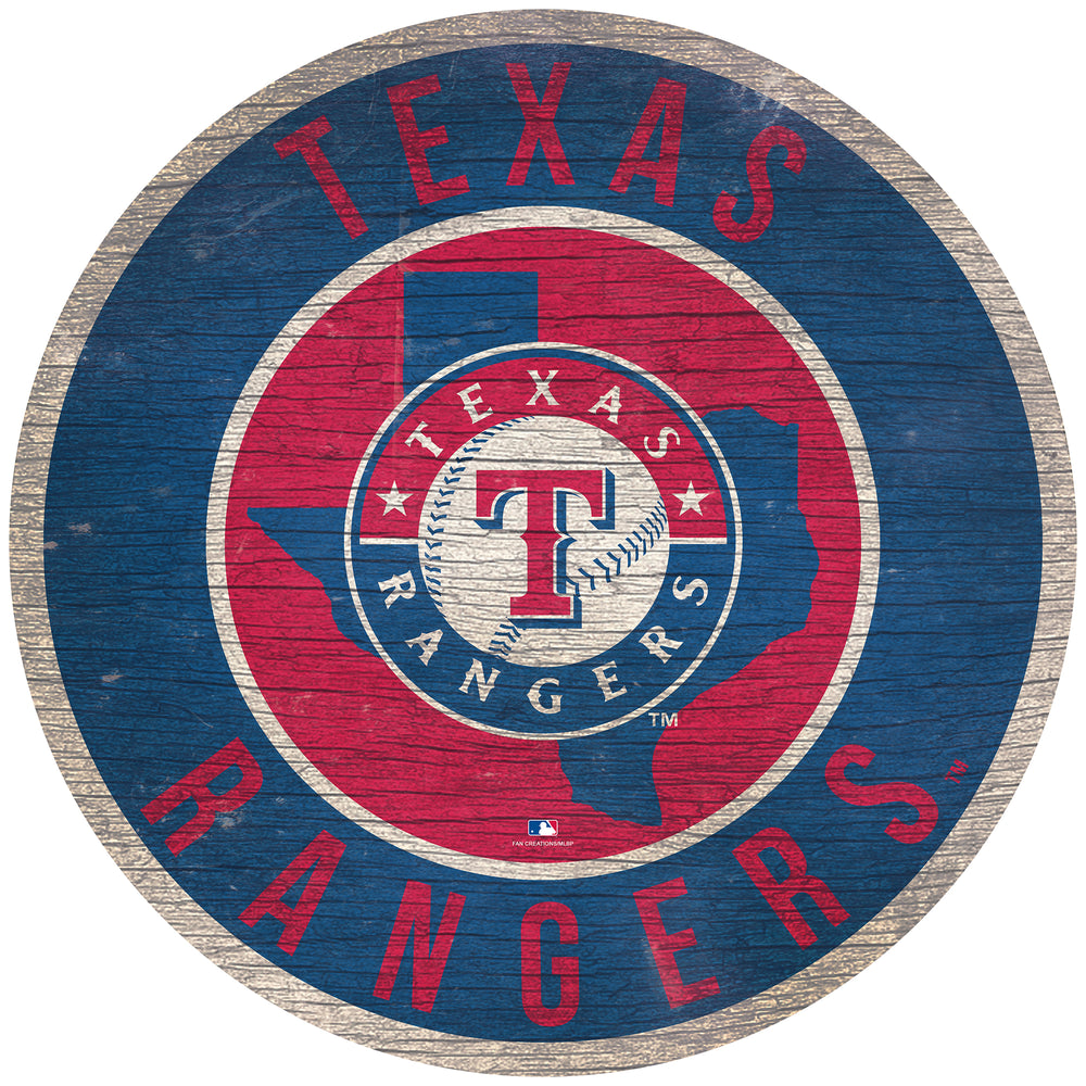 Wholesale MLB0866-12in Circle with State / M0866-Texas Rangers