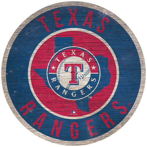 Wholesale MLB0866-12in Circle with State / M0866-Texas Rangers