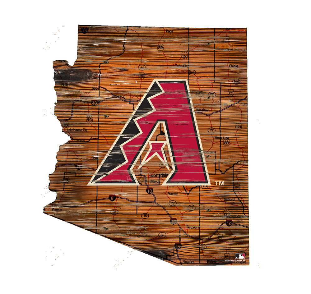 Wholesale MLB0894-Road Map State Cutout / M0894-Arizona Diamondbacks