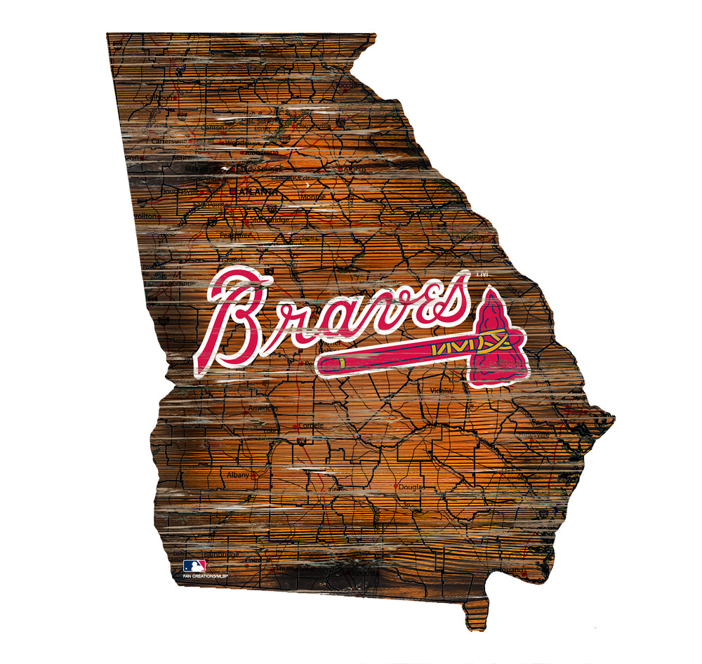 Wholesale MLB0894-Road Map State Cutout / M0894-Atlanta Braves