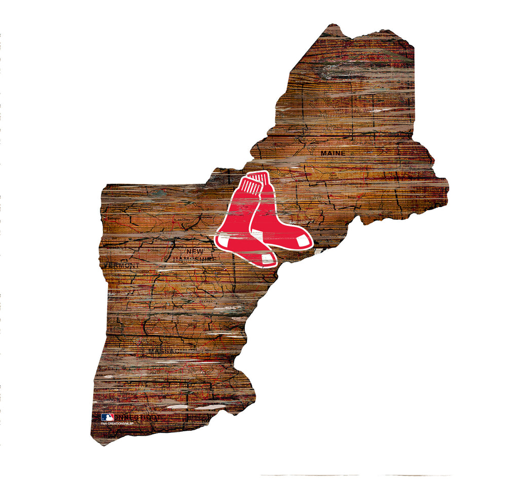 Wholesale MLB0894-Road Map State Cutout / M0894-Boston Red Sox
