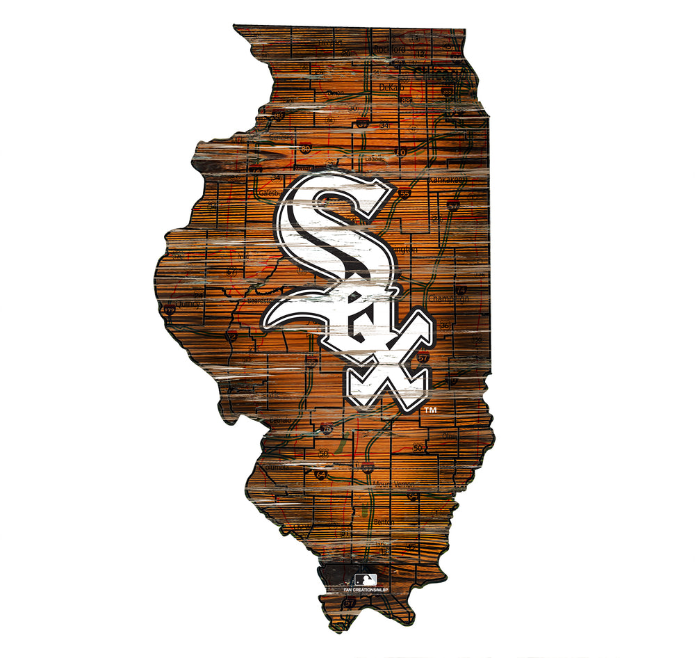 Wholesale MLB0894-Road Map State Cutout / M0894-Chicago White Sox