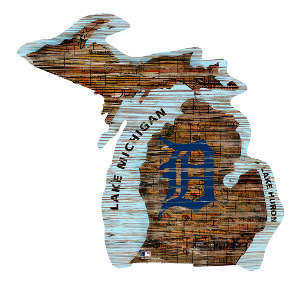 Wholesale MLB0894-Road Map State Cutout / M0894-Detroit Tigers